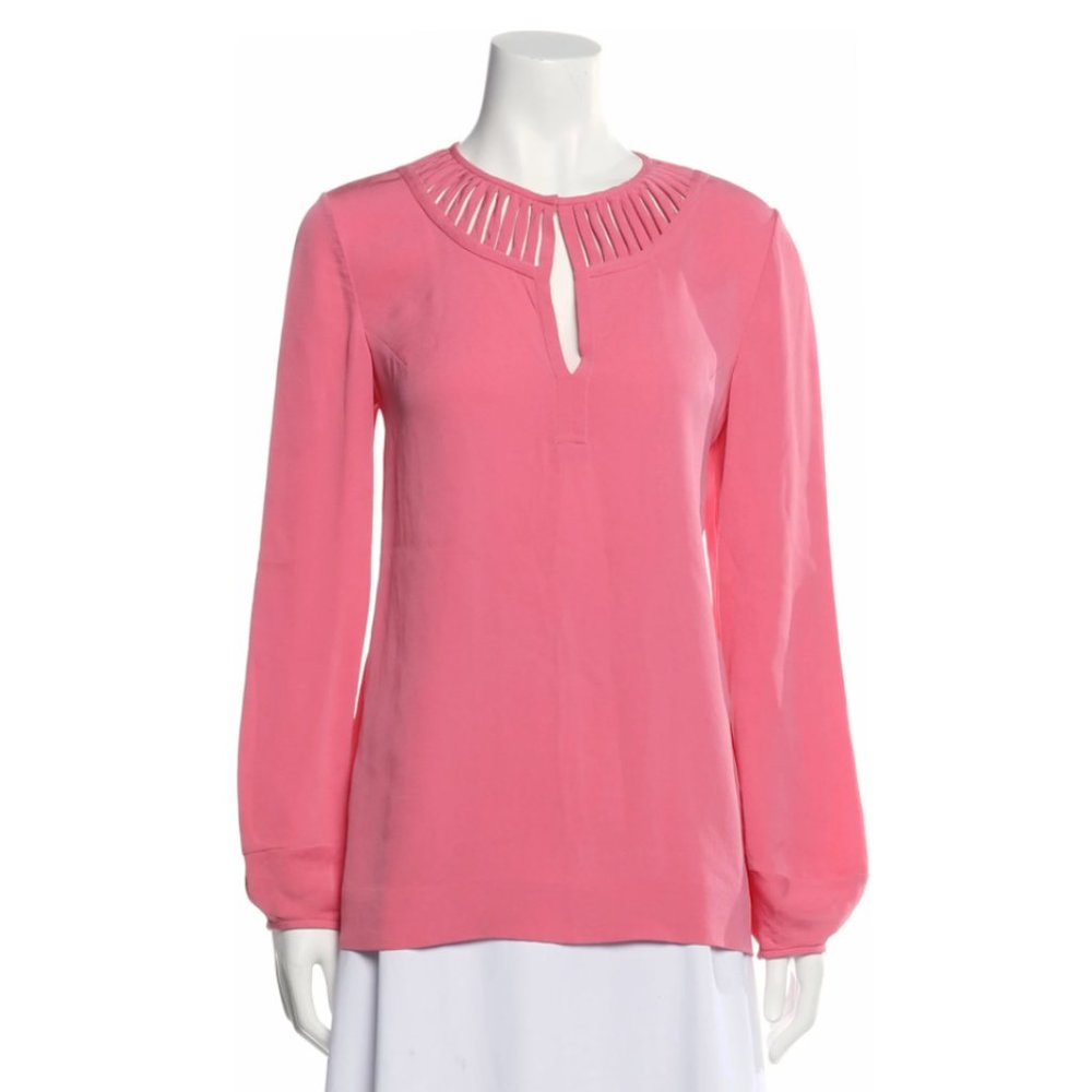 Diane Von Furstenberg Zahlia Pink Damian Top